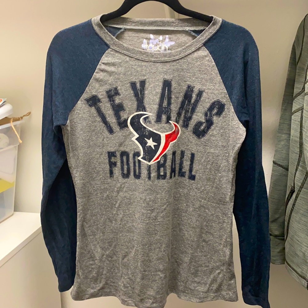 Texans Football Long Sleeve Raglan Tee